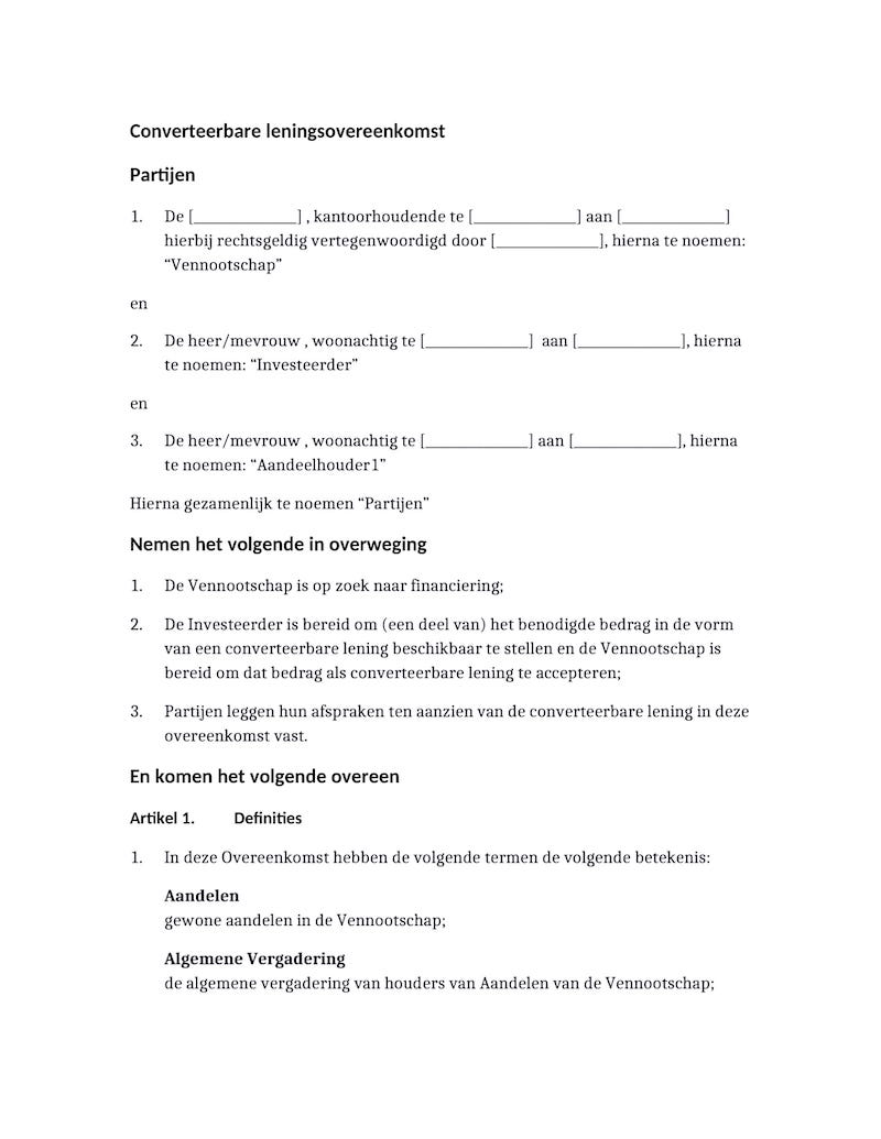 Voorbeeld van document, pagina 1